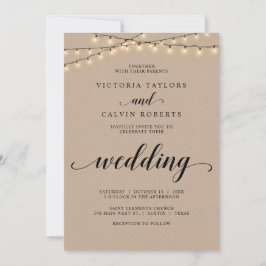 ブラ結婚ウン・クラフト・チャーチズ・セレモニー・お祝い 招待状