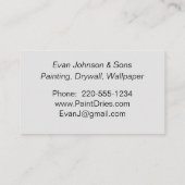 ブラ絵を描ックサンプル、3.5インチx 2.0インチ名刺 名刺 (裏面)