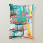 ブラ絵画シ。キャ芸術的ンバスミックスユニーク型枠O アクセントクッション (裏面(縦))