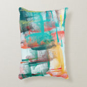 ブラ絵画シ。キャ芸術的ンバスミックスユニーク型枠O アクセントクッション (正面(垂直))