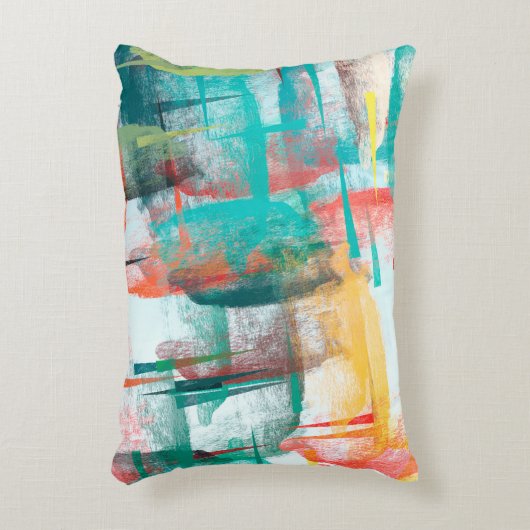 ブラ絵画シ。キャ芸術的ンバスミックスユニーク型枠O アクセントクッション (正面(垂直))