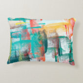 ブラ絵画シ。キャ芸術的ンバスミックスユニーク型枠O アクセントクッション (裏面)