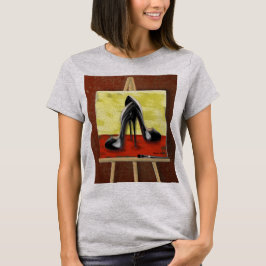 ブラ絵画ック・スティレ絵画ットのデジタル版 Tシャツ