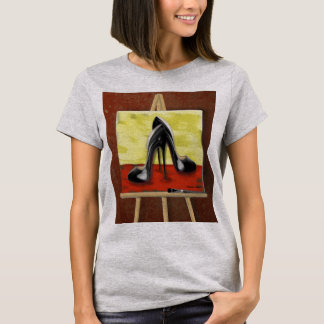 ブラ絵画ック・スティレ絵画ットのデジタル版 Tシャツ