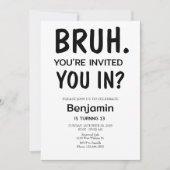 ブラ誕生日招待状ブー私の誕生日 招待状 (正面)