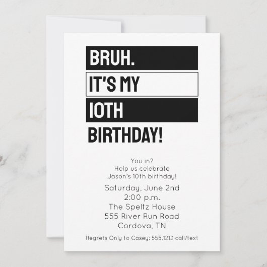 ブラ誕生日招待状 シーズンカード (正面)