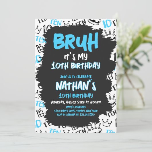 ブラ誕生日 招待状 (スタンド正面)