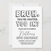 ブラ誕生日 招待状 (正面)