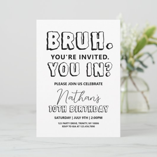 ブラ誕生日 招待状 (スタンド正面)