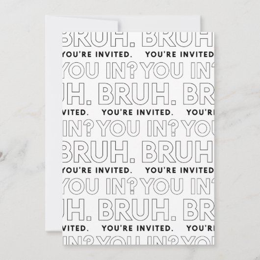 ブラ誕生日 招待状 (裏面)