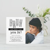 ブラ10代の若者ボーイバースデーパーティー 招待状 (スタンド正面)