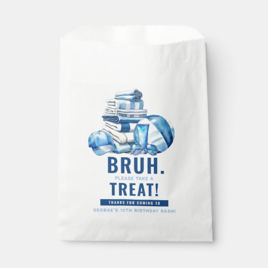 ブラ…ブループールボーイ誕生日サンキュー フェイバーバッグ (正面)