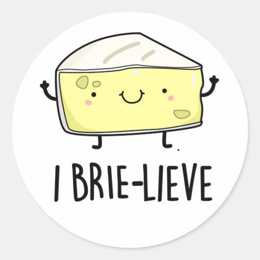 ブリと信じて ポジティブなブリーチーズの駒 ラウンドシール (正面)