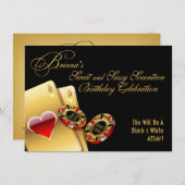 ブリアナカジノナイト17thバースデーパーティー 招待状 (正面/裏面)