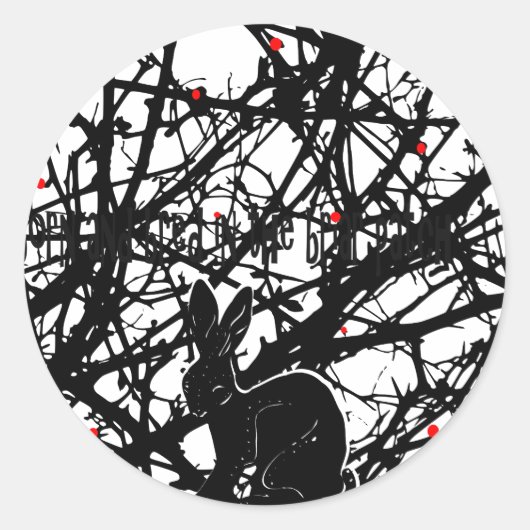 ブリアパッチのトリックスターウサギ ラウンドシール (正面)