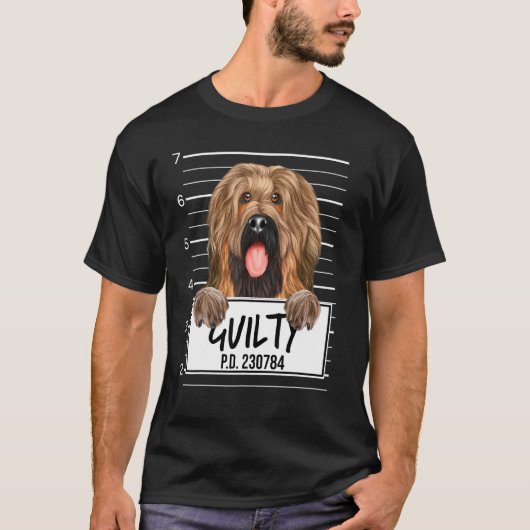ブリアール顔写真有罪犬 Tシャツ (正面)