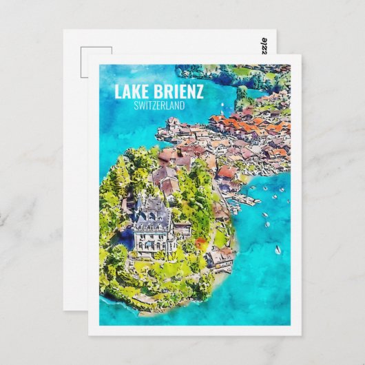 ブリエンツスイストラベルウォーター色スケッチ ポストカード (正面/裏面)