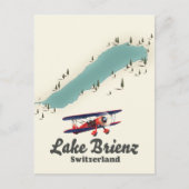 ブリエンツ湖 スイス 地図 ポストカード (正面)