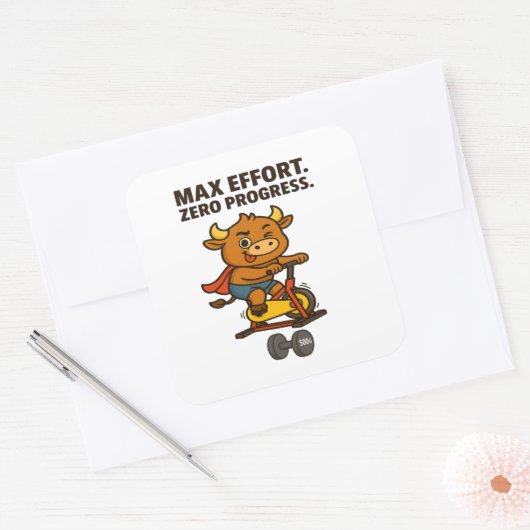 ブリオジムユーモアのシール – トレーニングガギフト スクエアシール (封筒)