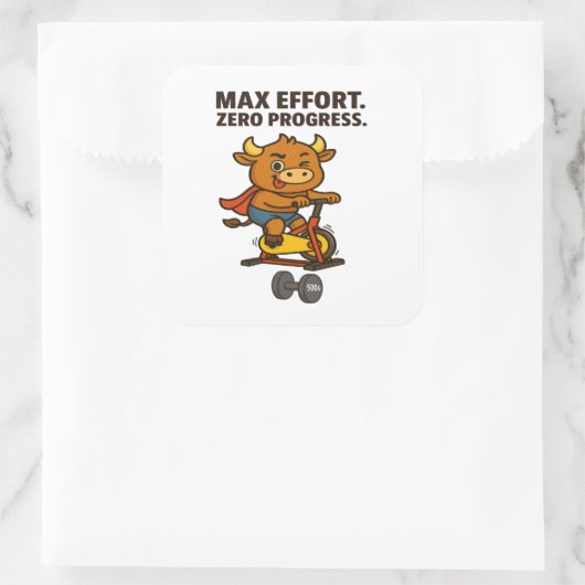 ブリオジムユーモアのシール – トレーニングガギフト スクエアシール (バッグ)