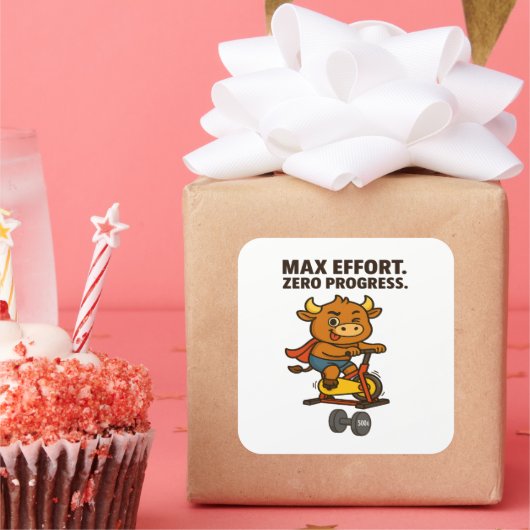 ブリオジムユーモアのシール – トレーニングガギフト スクエアシール (パーティー)