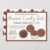 ブリガデイロズブラジルチョコレートキャンディーベイクセール 招待状 (正面/裏面)