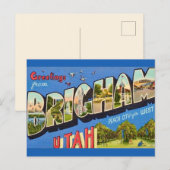 ブリガム・ユタ・グリーティング・ポストカード ポストカード (正面/裏面)