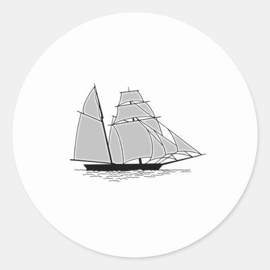 ブリガンチンロゴ ラウンドシール (正面)