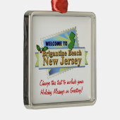 ブリガンティンのビーチNJ メタルオーナメント (右)