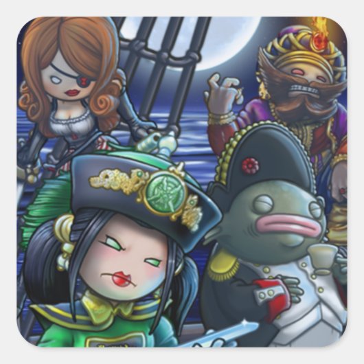 ブリガン・キング・ステッカー スクエアシール (正面)