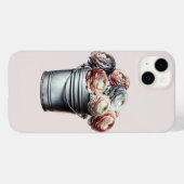 ブリキのバケツのラナンキュラス ラスティックグラマーピンク Case-Mate iPhoneケース (裏面 (横))