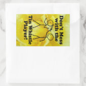 ブリキのホイッスルのプレーヤーの長方形と混乱しない 長方形シール (バッグ)