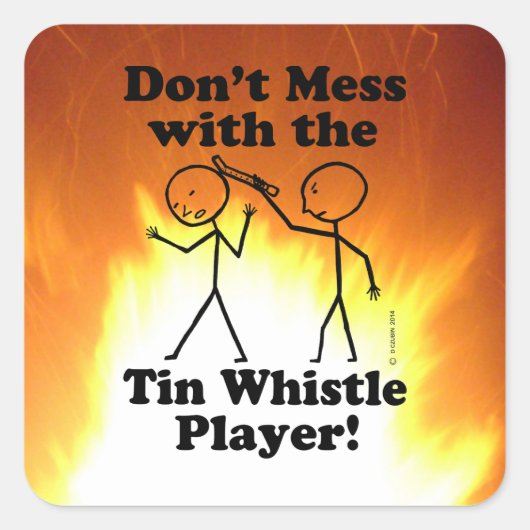 ブリキのホイッスル選手のスクエアスティックを台無しにしない スクエアシール (正面)