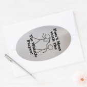 ブリキのホイッスル選手の楕円形のステッキで混乱してはいけない 楕円形シール (封筒)