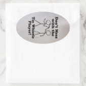 ブリキのホイッスル選手の楕円形のステッキで混乱してはいけない 楕円形シール (バッグ)