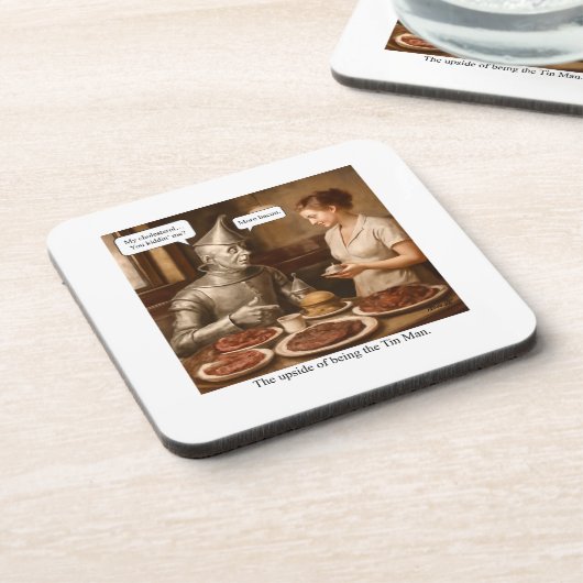 ブリキの男だという逆さ コースター (左側)
