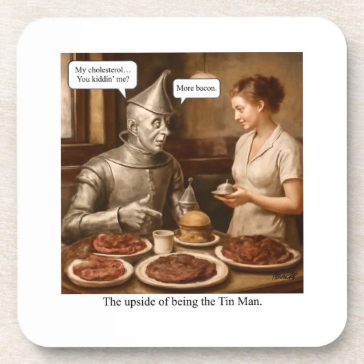 ブリキの男だという逆さ コースター (正面)