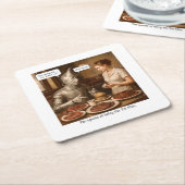 ブリキの男だという逆さ スクエアペーパーコースター