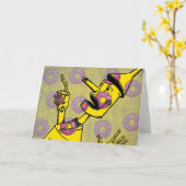 ブリキの男性グリーティングカード カード (黄色い花)