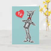 ブリキの男 – オズの魔法使い カード (黄色い花)