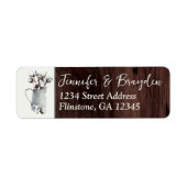 ブリキの茎の投げ結婚手住所 ラベル (正面)