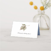 ブリキ素朴ンバケットバラワイルドフラワーブーケ | プレイスカード (裏面)