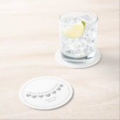 ブリキ結婚ン10周年記念バンティング ラウンドペーパーコースター (インサイチュ)