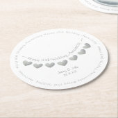 ブリキ結婚ン10周年記念バンティング ラウンドペーパーコースター (アングル)