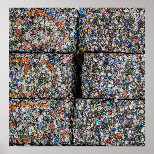 ブリキ缶の粉砕プリント/ポスター ポスター (正面)