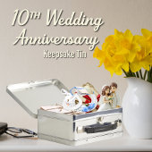 ブリキ10周年記念ベアカップル メタルランチボックス