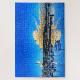 ブリクサムの風景:黄金の雲とマリーナビュー ジグソーパズル