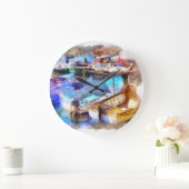 ブリクシャムハーバーデボンUK ラージ壁時計 (ホーム)