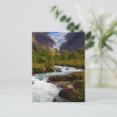 ブリクダール氷河から流れる川 ポストカード (スタンド正面)