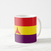 ブリケ国際的デススペインの州旗 コーヒーマグカップ (正面右)